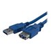 1m Blue SuperSpeed USB 3.0 Extension Cable A to A 