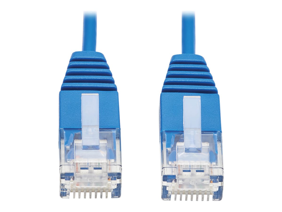Eaton Tripp Lite Series Cat6 Gigabit Molded Ultra-Slim UTP Ethernet Cable (RJ45 M/M), Blue, 6-in. (15.24 cm)