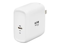 Eaton Tripp Lite Series Compact USB-C Wall Charger GaN Technology, 65W PD Charging, White 