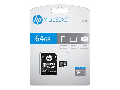 HP 64GB mi210 Class 10 U1 microSDXC
