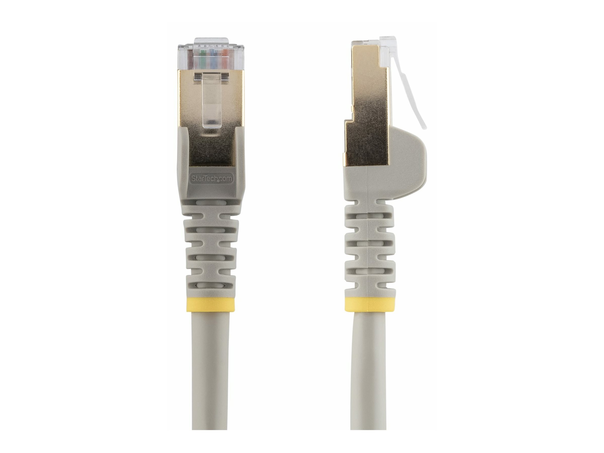 Startechcom 15m Cat6a Ethernet Cable 10 Gigabit Shielded Snagless Rj45 100w Poe Patch Cord Cat 6a 10gbe Stp Network Cable W Strain Relief Grey Fluke Tested Ul Certified Wiring Tia Category 6a 26awg 6aspat150cmgr Patch Cable 15 M Grey