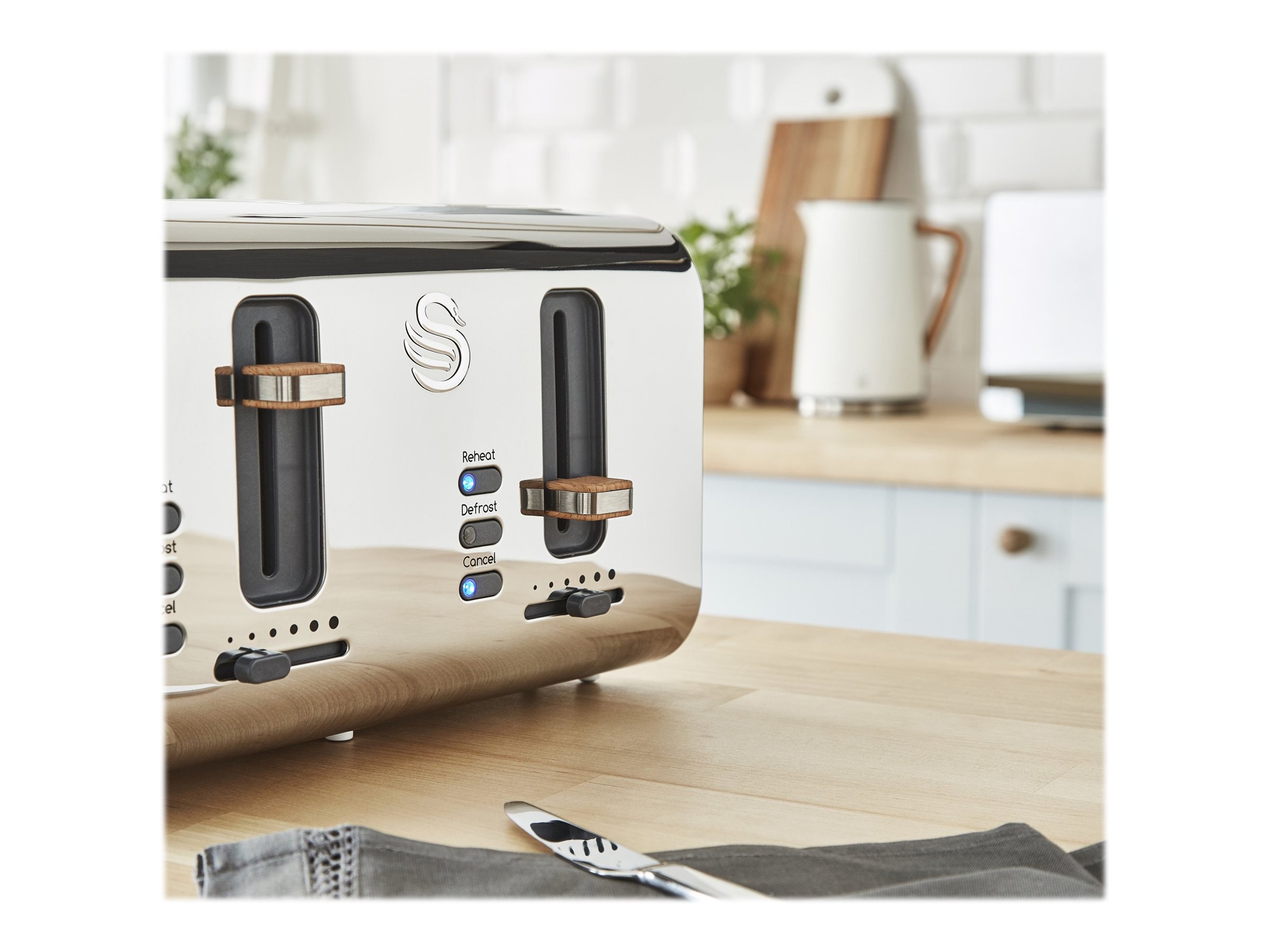 Swan Nordic 4-Slice Toaster - Cotton White - ST14620WHTN