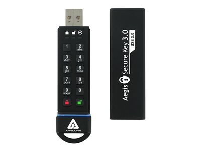 Apricorn Aegis Secure Key 3.0 USB flash drive encrypted 120 GB USB 3.0