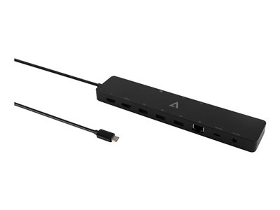 V7 DOCKUCPT2D - docking station - 2 x HDMI - 1GbE