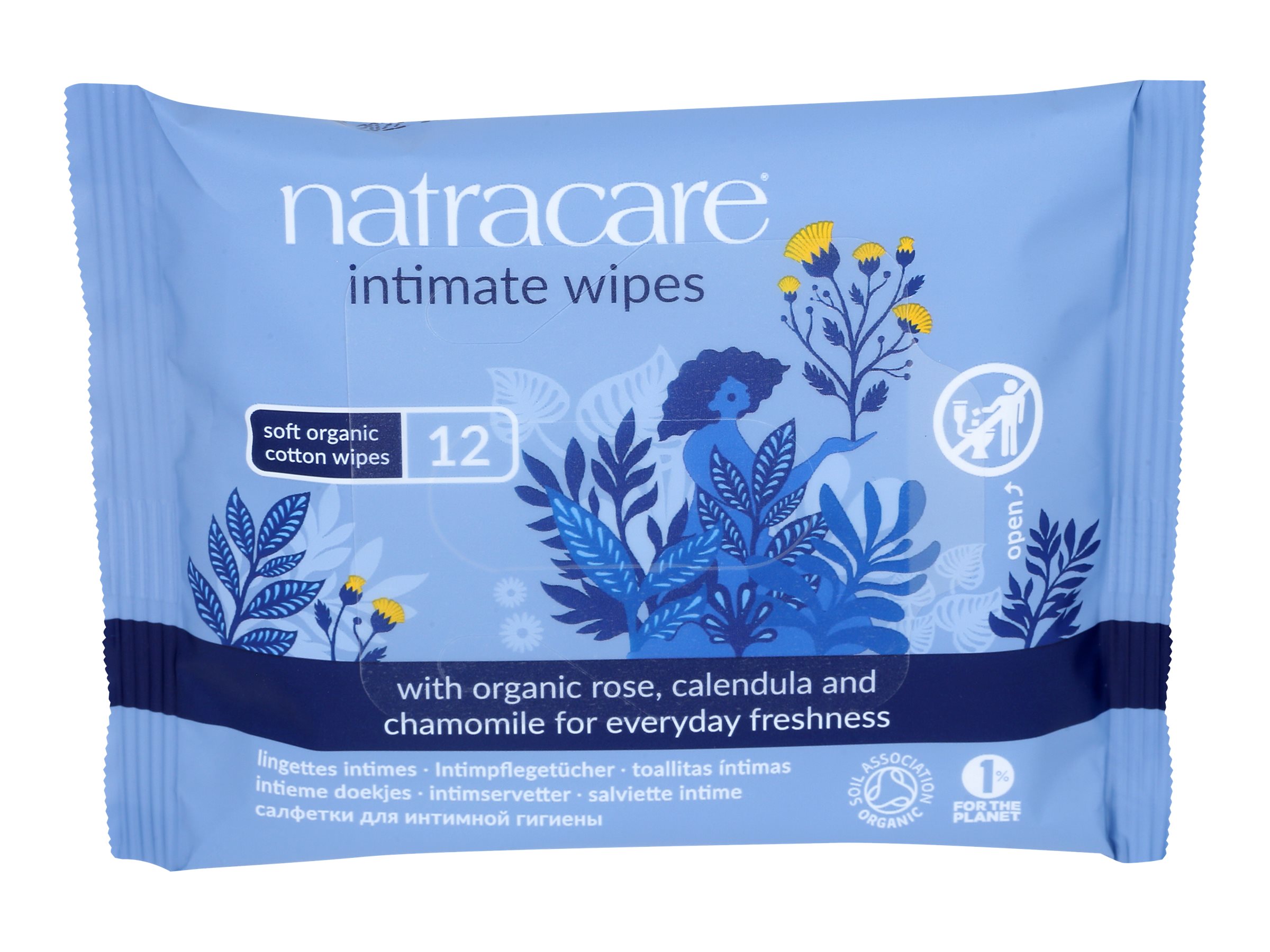 Natracare Natural Organic Cotton Intimate Wipes - 12s