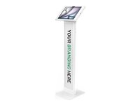 Compulocks iPad Air M2 & M3 13", Apex Enclosure Brandable Floor Stand - White stand - for tablet - brandable - white