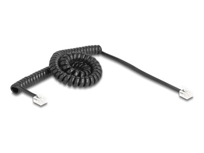 DELOCK Telefonkabel/Spiralkabel RJ11 St. zu RJ11 St. 3m
