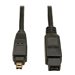 Tripp Lite 6ft Hi-Speed FireWire IEEE Cable-800Mbps with Gold Plated Connectors 9pin/4pin M/M 6