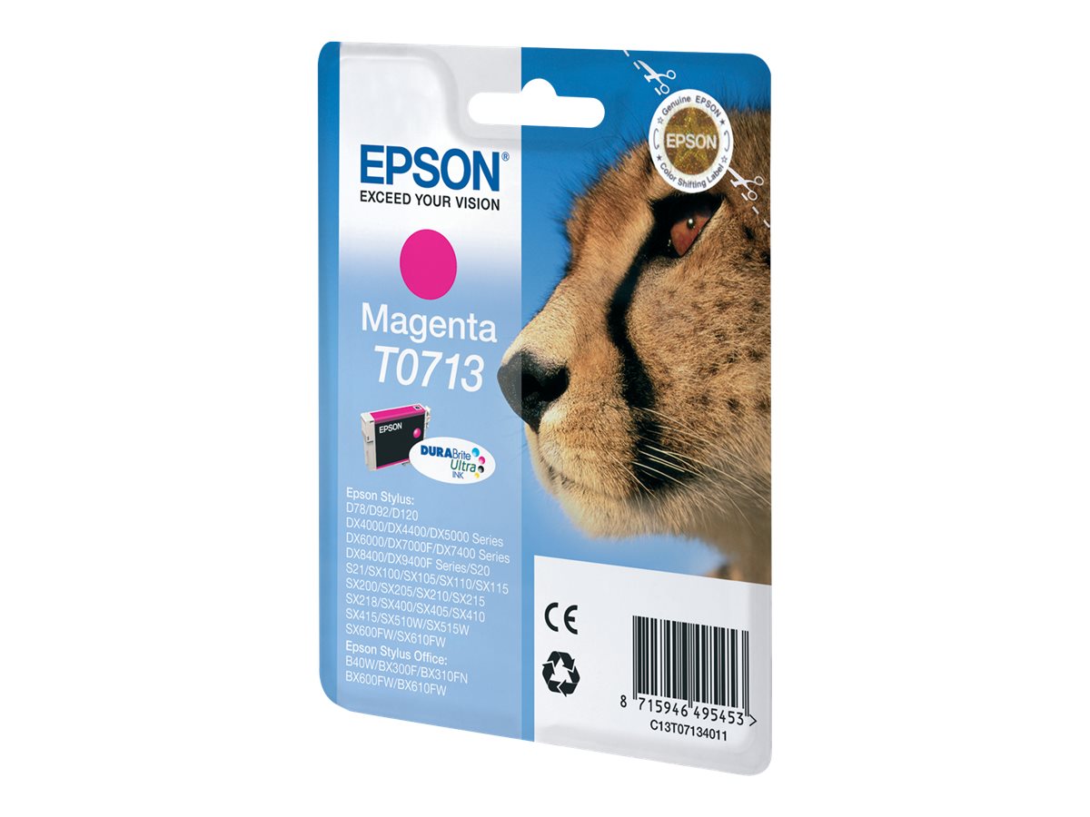 An image of Epson T0713 - magenta - original - ink cartridge