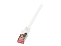 LogiLink PrimeLine CAT 6 Kabel med afskærmning med folie og kobberfletning (SFTP 30m Patchkabel Hvid