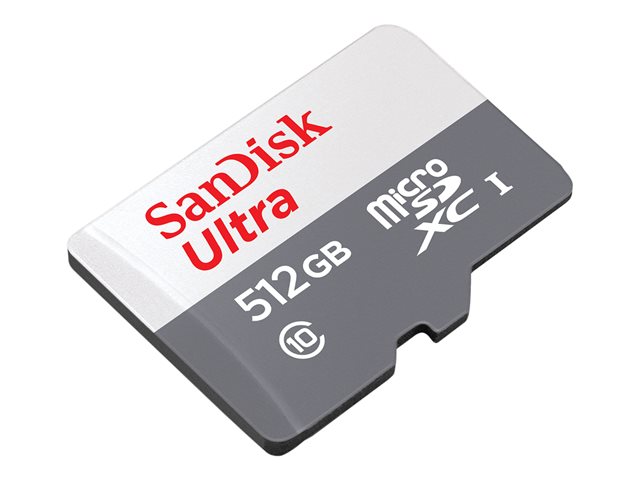 SANDISK Ultra 512GB microSDXC + SD Adpt SDSQUNR-512G-GN6TA