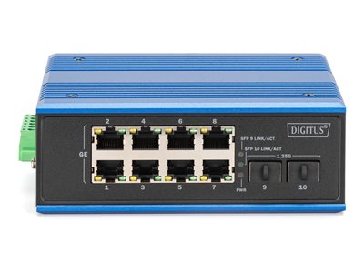 DIGITUS Switch 8 +2-Port Gigabit  Ethernet oE SC 20 km