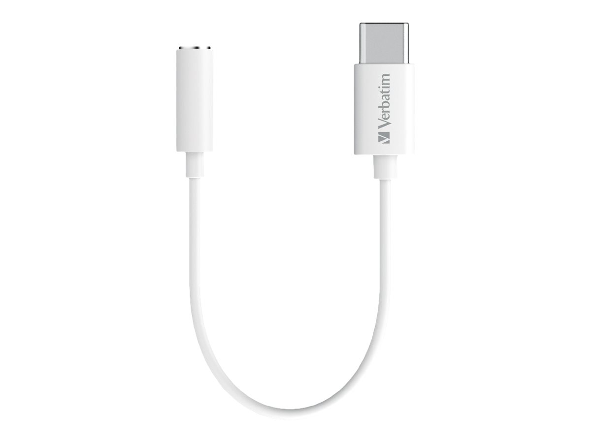 Verbatim USB-C to headphone jack adapter 10 Product shot Front 79800