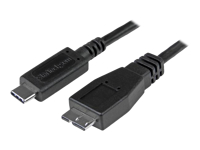 StarTech.com Câble USB-C vers Micro-B de 1 m - Cordon USB C vers Micro B - USB 3.1 - M/M - Noir