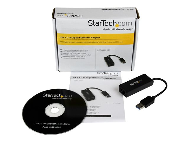 Image of StarTech.com USB 3.0 to Gigabit Ethernet Adapter - 10/100/1000 NIC Network Adapter - USB 3.0 Laptop to RJ45 LAN (USB31000S) - network adapter - USB 3.0 - Gigabit Ethernet