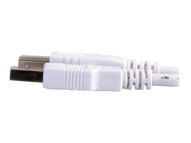 C2G 6.6ft USB to USB B Cable - USB A to USB B - USB 2.0 - White - M/M - kabel USB - USB do USB typ B - 2 m – foto 4
