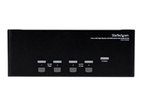 Startech 4 Port Triple Monitor DVI USB KVM Switch with Audio & USB 2.0 Hub - Multi Monitor KVM - USB DVI KVM Switch (SV431TDVIUA) - KVM / audio / USB switch - 4 ports