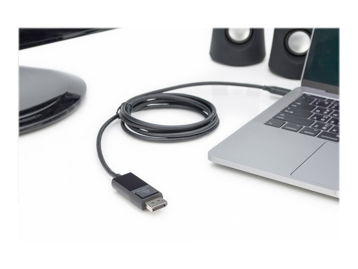 DIGITUS DisplayPort cable USB-C to DisplayPort 1.8 Usage / lifestyle Left-angle 73601