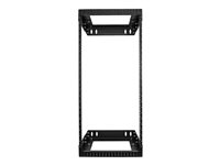 Startech 24U 19" Wall Mount Network Rack, Adjustable Depth 12-20" 2 Post Open Frame Server Room Rack for AV/Data/ IT Communic