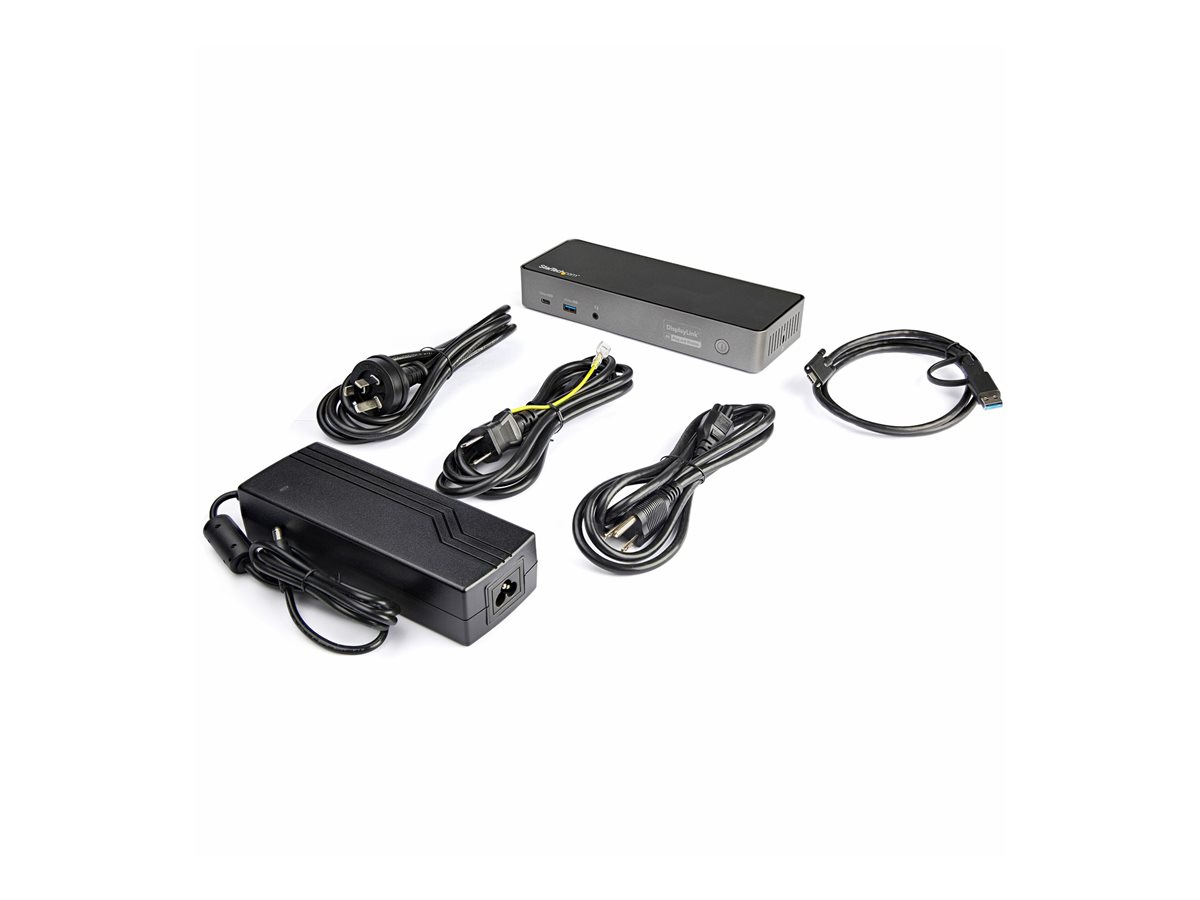 StarTech.com USB-C & USB-A Dock, Hybrid Universal Triple Monitor Laptop Docking Station w/ DisplayPort & HDMI 4K 60Hz, 85W Power Delivery, 6x USB Hub, Ethernet, Audio, USB 3.1 Gen 2 10Gbps - Multi-Monitor Dock (DK31C3HDPDUE) - dokovací stanice - USB-C - 3 x HDMI, 3 x DP - 1GbE – foto 8