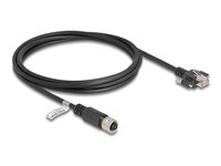 DeLOCK CAT 5e Kabel med folie og kobberfletning (FTP) 2m Netværkskabel Sort