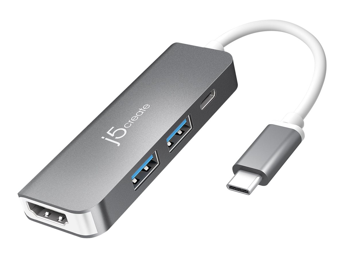 j5create JCD371 docking station USB-C 3.1 Gen 2 Product shot Left-angle 79750