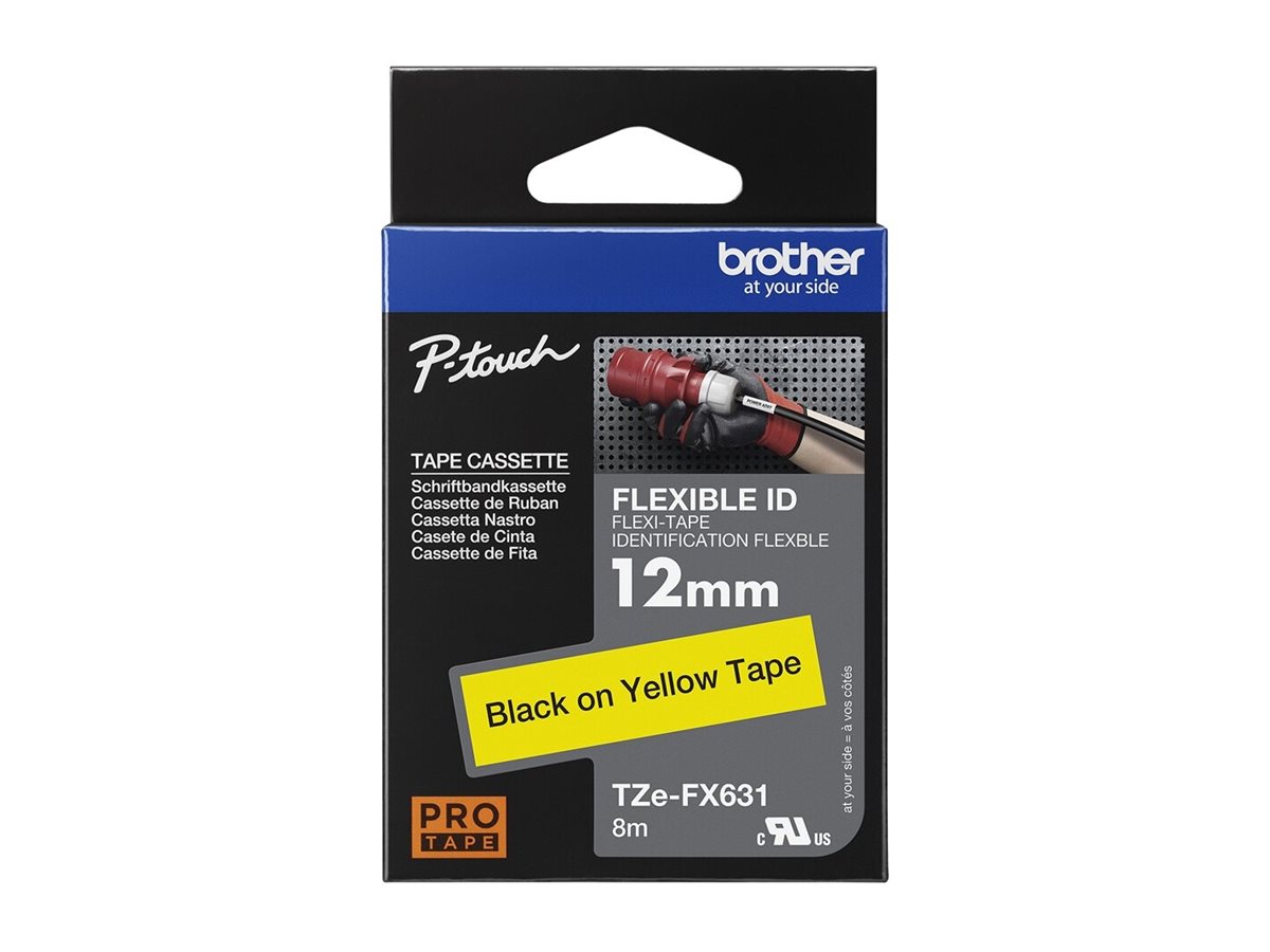 Brother TZe-FX631 flexible ID tape 1 cassette(s) Roll (1.2 cm x 8 What's in the box Front 78079