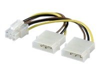M-CAB 3-PIN intern spænding (male) - 6 pin PCI Express-strøm (male) Strømforsyningsadapter
