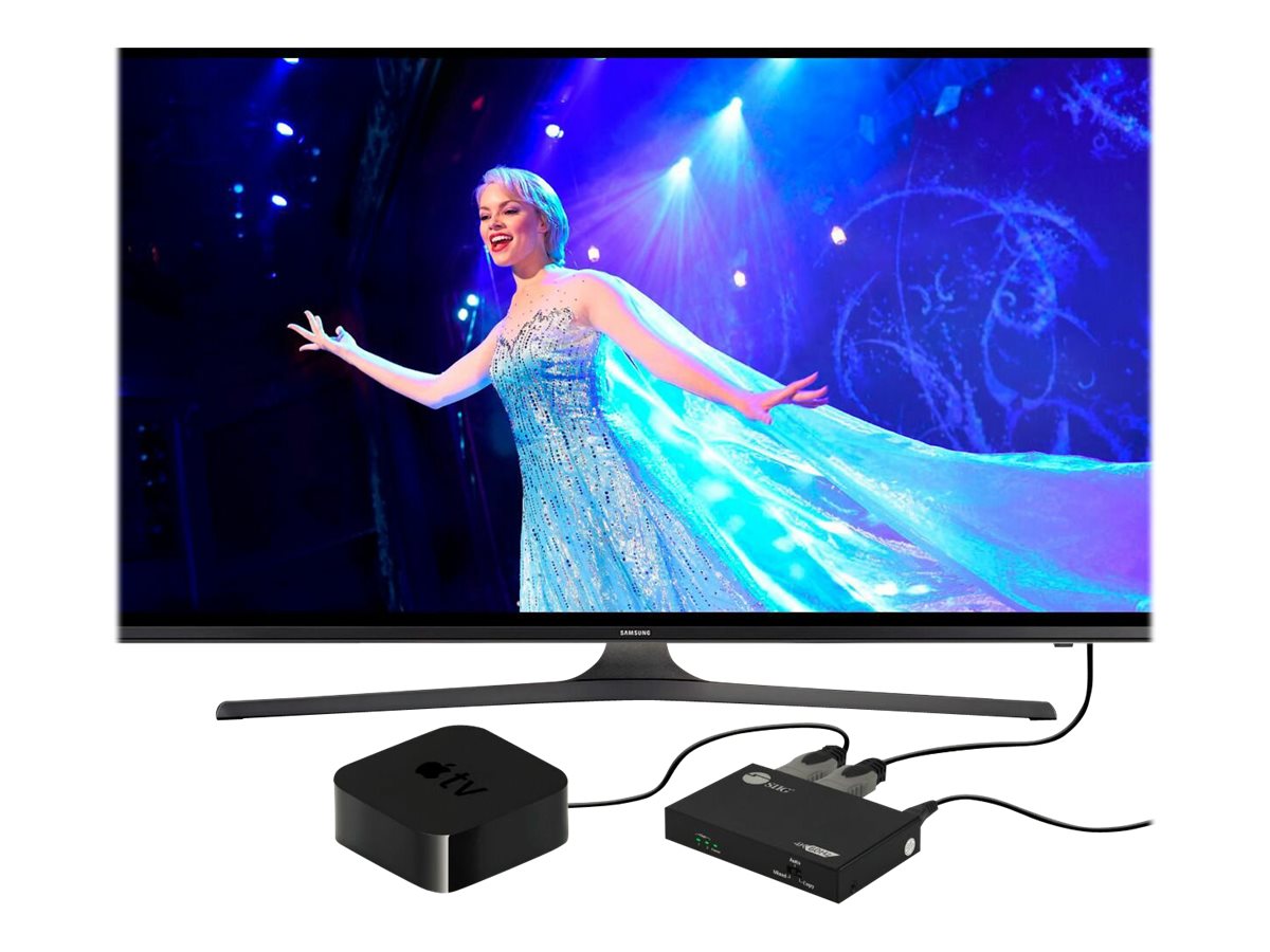 SIIG 2 Port HDMI 4K HDR Splitter with EDID and Downscaler