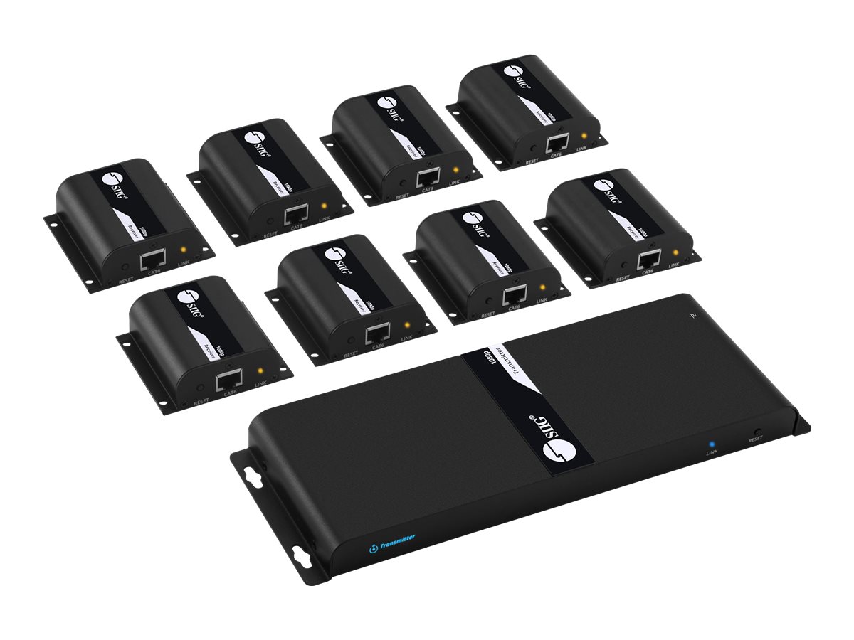 SIIG 8-Port HDMI Splitter Over Cat6 Extender with IR