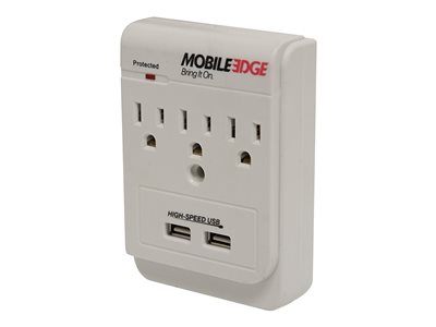 Mobile Edge Dual Power AC and USB Power Charging Outlets Power adapter AC / USB AC 125 V 
