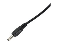 Akyga 4 pin USB Type A (male) - Strøm DC jackstik 3,5 mm (ID: 1,35 mm) (male) Sort 80cm USB / strøm kabel