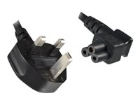 MicroConnect Effekt BS 1363 (male) - Strøm IEC 60320 C5 Sort 1.8m Strømkabel