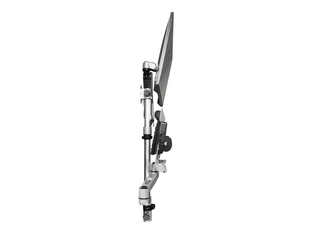 StarTech.com Wall Mount Workstation, Articulating Standing Desk w/ Ergonomic Height Adjustable Monitor Arm & Padded Keyboard Tray, 34" VESA Display, Foldable Wall Mounted Sit Stand Desk - Foldable Standing Desk (WALLSTSI1) montážní sada - pro LCD displej / klávesnice / myš - stříbrná - kompatibilní s TAA – foto 3
