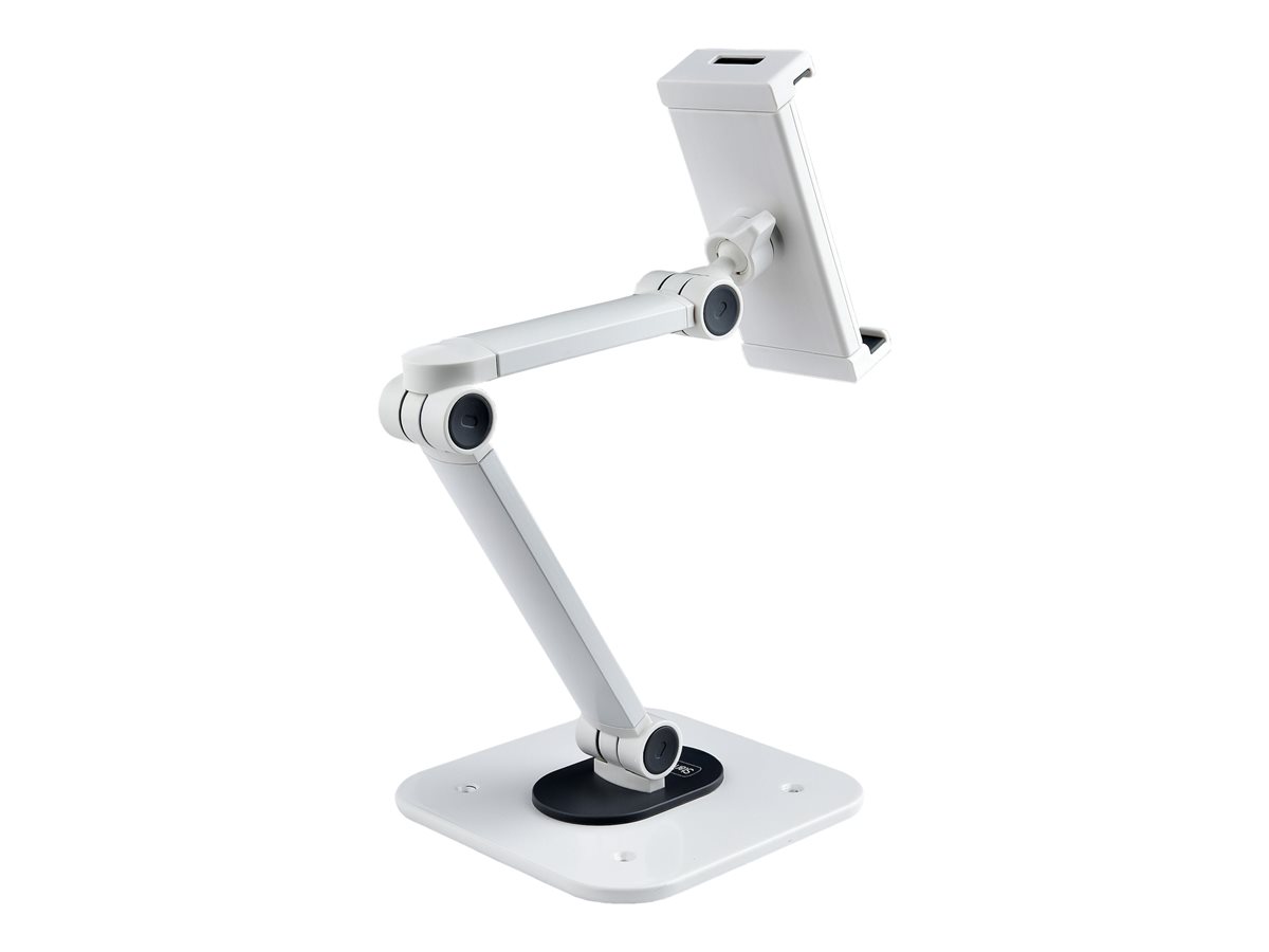 StarTech.com Adjustable Tablet Stand for Desk, Desk/Wall Mountable, Supports Up to 2.2lb, Universal Tablet Stand Holder for Desk, Articulating Tablet Mount with Pivot/Swivel/Rotate - Ergonomic Tablet Stand (ADJ-TABLET-STAND-W) stojan - pro tablet - bílá – foto 6