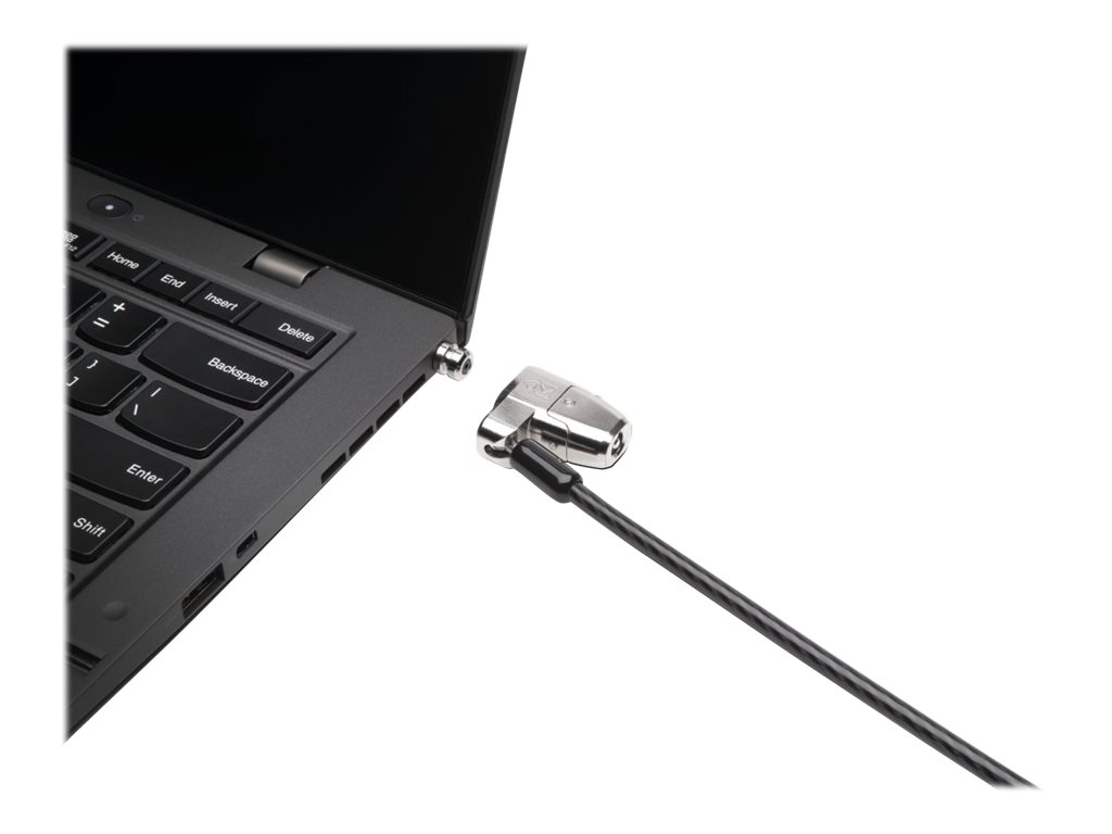 Kensington ClickSafe 2.0 Keyed Laptop Lock Master Keyed for Dell Devices security cable Product shot Right-angle 79700