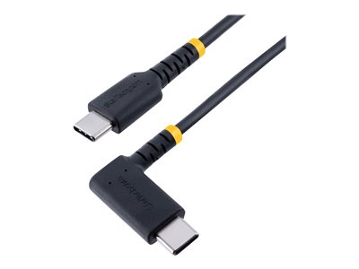 StarTech.com 6in (15cm) USB C Charging Cable Right Angle, 60W PD 3A, Heavy Duty Fast Charge USB-C Cable, USB 2.0 Type-C, Durable and Rugged Aramid Fiber, S20/iPad/Pixel