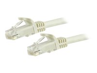 StarTech.com 15m CAT6  Cable - White Snagless  CAT 6 Wire - 100W  RJ45 UTP 650MHz Category 6 Network Patch Cord UL/TIA (N6PATC15MWH) CAT 6 Ikke afskærmet parsnoet (UTP) 15m Patchkabel Hvid