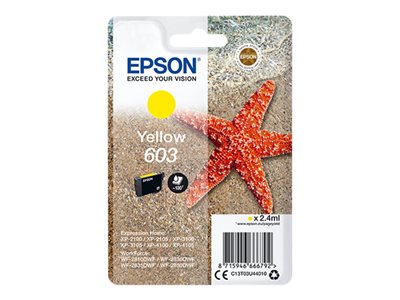 EPSON Singlepack Yellow 603 Ink - C13T03U44010