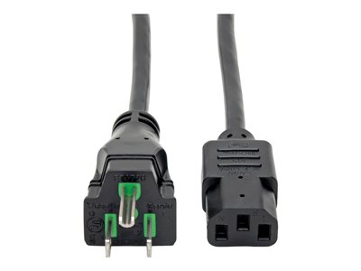 Tripp Lite 8ft Computer Power Cord Coiled Hospital Medical Cable 5-15P to C13 10A 18AWG 8'