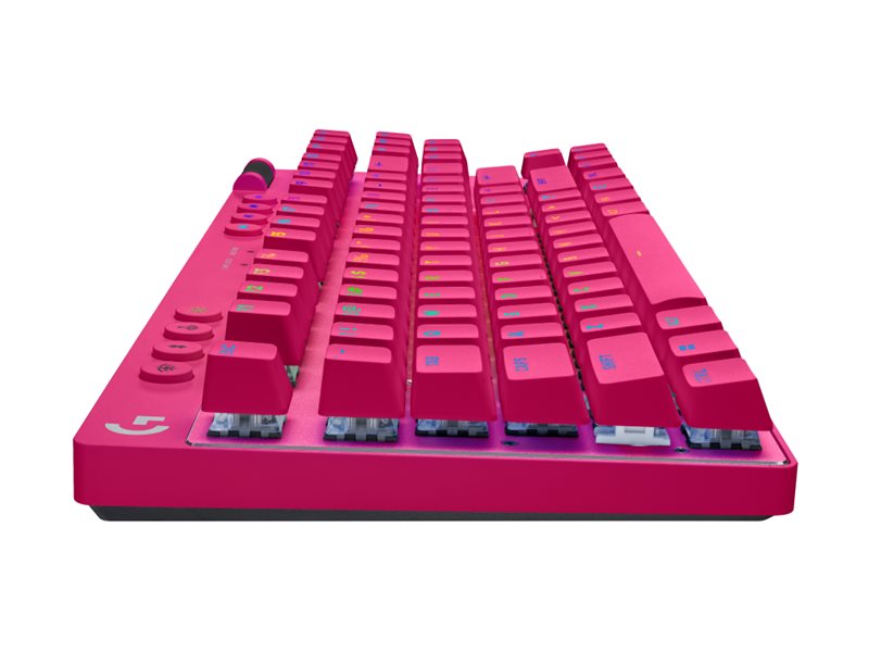 Logitech G PRO X TKL keyboard QWERTY English pink Input Product shot Left side 77100