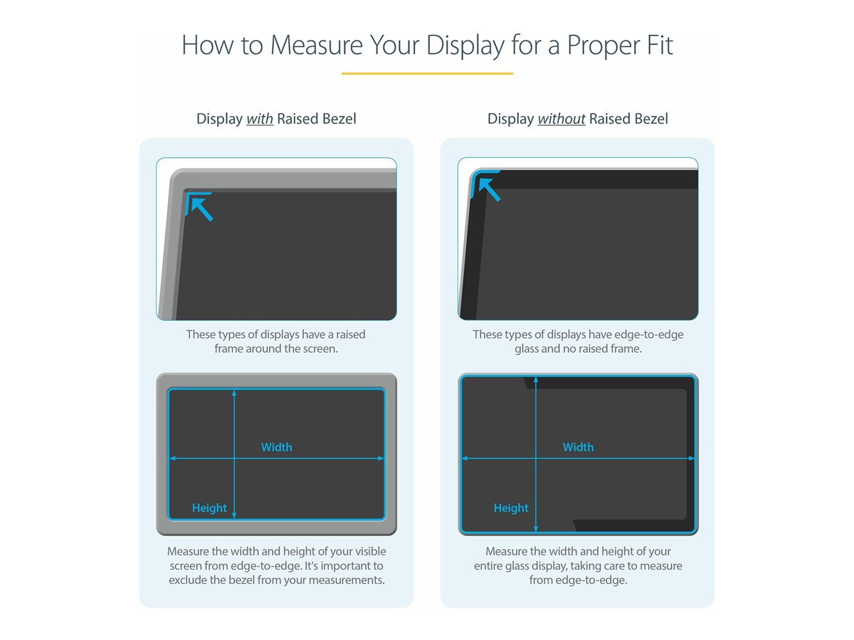 StarTech.com Monitor Privacy Screen for 21 inch PC Display, Computer Screen Security Filter, Blue Light Reducing Screen Protector Film, 16:9 Widescreen, Matte/Glossy, +/-30 Degree Viewing - Blue Light Filter - filtr displeje ke zvýšení soukromí - šířka 21,5" - kompatibilní s TAA – foto 5