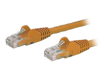 StarTech.com 7ft CAT6 Ethernet Cable, 10 Gigabit Snagless RJ45 650MHz 100W PoE Patch Cord, CAT 6 10GbE UTP Network Cable w/Strain Relief, Orange, Fluke Tested/Wiring is UL Certified/TIA - Category 6 - 24AWG (N6PATCH7OR)