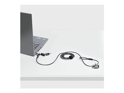 Nano-Slot Laptop Cable Lock – 6.6ft Anti-Theft Keyed Lock For Ultrabooks, HP EliteBook, Lenovo ThinkPad