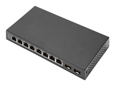 DIGITUS Switch 8-Port Gigabit + 2xSFP unmanaged schwarz