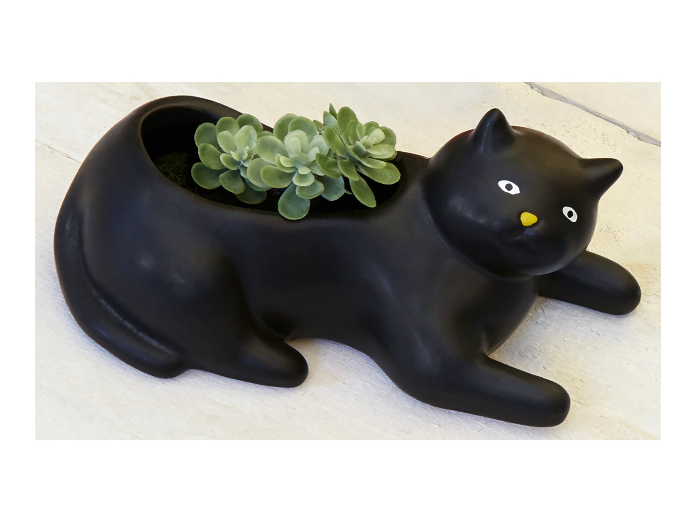 Kikkerland Cosmo the Black Cat Planter