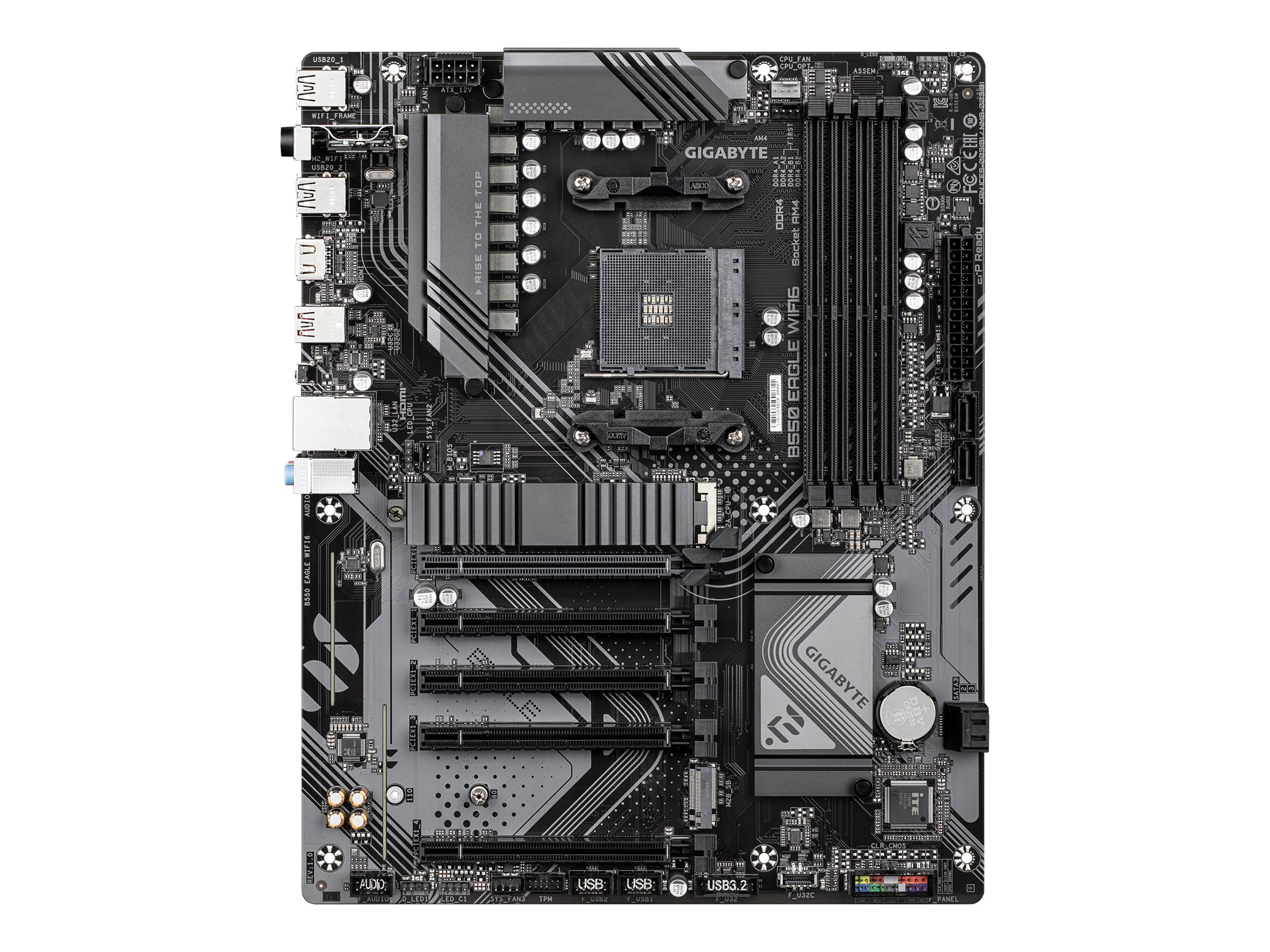 Gigabyte B550 EAGLE WIFI6 motherboard ATX Socket AM4 AMD Product shot Front 80025