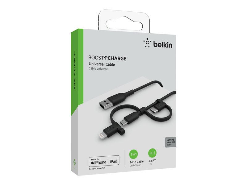 BELKIN Cable USB-A vers USB-C Lightning