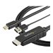 StarTech.com 6ft (2m) HDMI to Mini DisplayPort Cable 4K 30Hz, Active HDMI to mDP Adapter Converter Cable with Audio, USB Powered, Mac & Windows, HDMI Male to mDP Male Video Adapter Cable