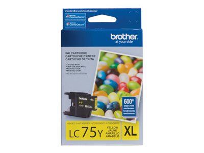 Brother LC75Y XL High Yield yellow original ink cartridge 